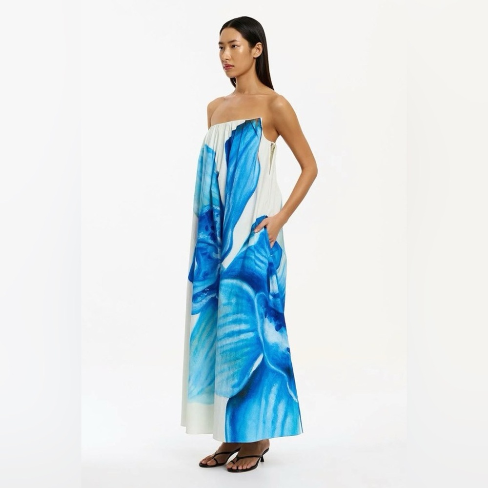 Significant Other Olea Maxi Dress in blue Floral Print Size 4 NWT - Picture 5 of 10